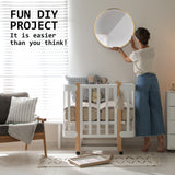 NNEDSZ 2 Set Wall Mirror Round Aluminum Frame Bathroom 50cm GOLD