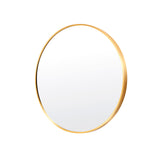 NNEDSZ Wall Mirror Round Aluminum Frame Bathroom 60cm GOLD