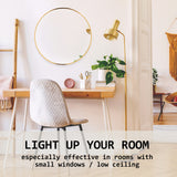 NNEDSZ Wall Mirror Round Aluminum Frame Bathroom 60cm GOLD