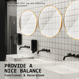 NNEDSZ 2 Set Wall Mirror Round Aluminum Frame Bathroom 60cm GOLD