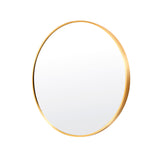 NNEDSZ Wall Mirror Round Aluminum Frame Bathroom 70cm GOLD