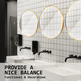NNEDSZ Wall Mirror Round Aluminum Frame Bathroom 80cm GOLD