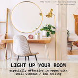 NNEDSZ 2 Set Wall Mirror Round Aluminum Frame Bathroom 80cm GOLD