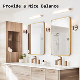NNEDSZ 2 Set Wall Mirror Rectangular Aluminum Frame Bathroom 60x80cm GOLD