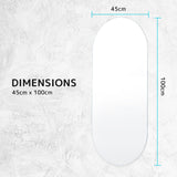 NNEDSZ LED Wall Mirror Oval Anti-Fog Bathroom 45x100cm