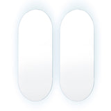 NNEDSZ 2 Set LED Wall Mirror Oval Anti-Fog Bathroom 45x100cm