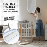 NNEDSZ 2 Set LED Wall Mirror Oval Anti-Fog Bathroom 45x100cm