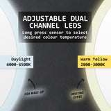 NNEDSZ LED Wall Mirror Round Anti-Fog Bathroom 50cm
