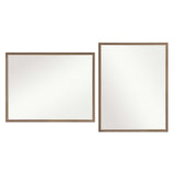 NNEDSZ 2 Set Wall Mirror Rectangular Frame Bathroom 70x90cm Antique Brown