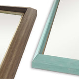 NNEDSZ 2 Set Wall Mirror Rectangular Frame Bathroom 70x90cm Antique Brown