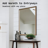 NNEDSZ 2 Set Wall Mirror Rectangular Frame Bathroom 70x90cm Antique Brown
