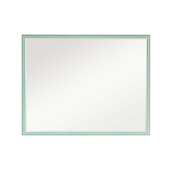 NNEDSZ Wall Mirror Rectangular Frame Bathroom 70x90cm Turquoise