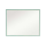 NNEDSZ Wall Mirror Rectangular Frame Bathroom 70x90cm Turquoise