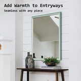 NNEDSZ 2 Set Wall Mirror Rectangular Frame Bathroom 70x90cm Turquoise