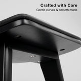 NNEDSZ 4X Wooden Bar Stool Padded PU Leather Dining Chair KANSO 65cm BLACK