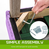 NNEDSZ 4X French Provincial Dining Chair Oak Leg AMOUR VIOLET