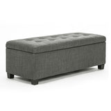 NNEDSZ Storage Ottoman Stool 102cm Fabric DARK GREY