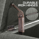 NNEDSZ Storage Ottoman Stool 102cm Fabric DARK GREY