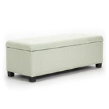NNEDSZ Storage Ottoman Stool 102cm Fabric LIGHT GREEN