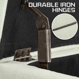 NNEDSZ Storage Ottoman Stool 102cm Fabric LIGHT GREEN