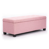 NNEDSZ Storage Ottoman Stool 102cm Fabric PINK