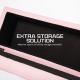 NNEDSZ Storage Ottoman Stool 102cm Fabric PINK