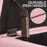 NNEDSZ Storage Ottoman Stool 102cm Fabric PINK