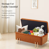 NNEDSZ Storage Ottoman Stool Bench Seat 97cm PU Leather BROWN