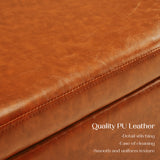 NNEDSZ Storage Ottoman Stool Bench Seat 97cm PU Leather BROWN