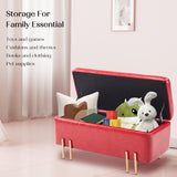 NNEDSZ Storage Ottoman Stool Bench Seat 97cm PU Leather RED