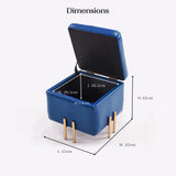 NNEDSZ Storage Ottoman Foot Stool Cube Tuffet Seat 45cm PU Leather BLUE