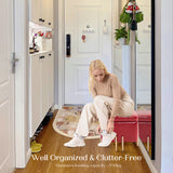 NNEDSZ Storage Ottoman Foot Stool Cube Tuffet Seat 45cm PU Leather RED