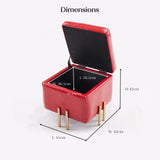 NNEDSZ Storage Ottoman Foot Stool Cube Tuffet Seat 45cm PU Leather RED