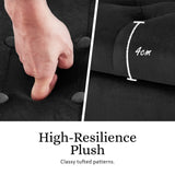 NNEDSZ Storage Ottoman Stool Arm Bench Seat 132cm Velvet BLACK