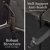 NNEDSZ Storage Ottoman Stool Arm Bench Seat 132cm Velvet GREY
