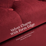 NNEDSZ Storage Ottoman Stool Arm Bench Seat 132cm Velvet RED