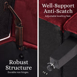NNEDSZ Storage Ottoman Stool Arm Bench Seat 132cm Velvet RED