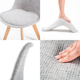 NNEDSZ 2X Retro Dining Cafe Chair Padded Seat GREY
