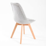 NNEDSZ 2X Retro Dining Cafe Chair Padded Seat GREY