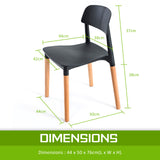 NNEDSZ 2X Retro Belloch Stackable Dining Cafe Chair BLACK