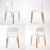 NNEDSZ 2X Retro Belloch Stackable Dining Cafe Chair WHITE