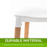 NNEDSZ 2X Retro Belloch Stackable Dining Cafe Chair WHITE