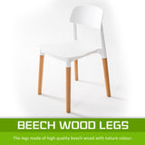 NNEDSZ 2X Retro Belloch Stackable Dining Cafe Chair WHITE