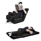 NNEDSZ Lounge Couch Sofa Bed Double Seat Leather GEMINI BLACK