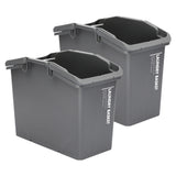 NNEDSZ 2 Set Stackable Multipurpose Laundry Basket Dark Grey