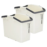 NNEDSZ 2 Set Stackable Multipurpose Laundry Basket Ivory