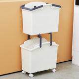 NNEDSZ 2 Set Stackable Multipurpose Laundry Basket Ivory