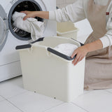NNEDSZ 2 Set Stackable Multipurpose Laundry Basket Ivory