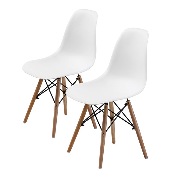 NNEDSZ 2X Retro Dining Cafe Chair DSW WHITE