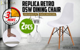 NNEDSZ 2X Retro Dining Cafe Chair DSW WHITE